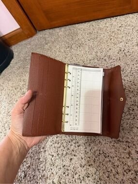Authentic Louis Vuitton Wallet turned into a 6 ring Planner/Pocket Notebook